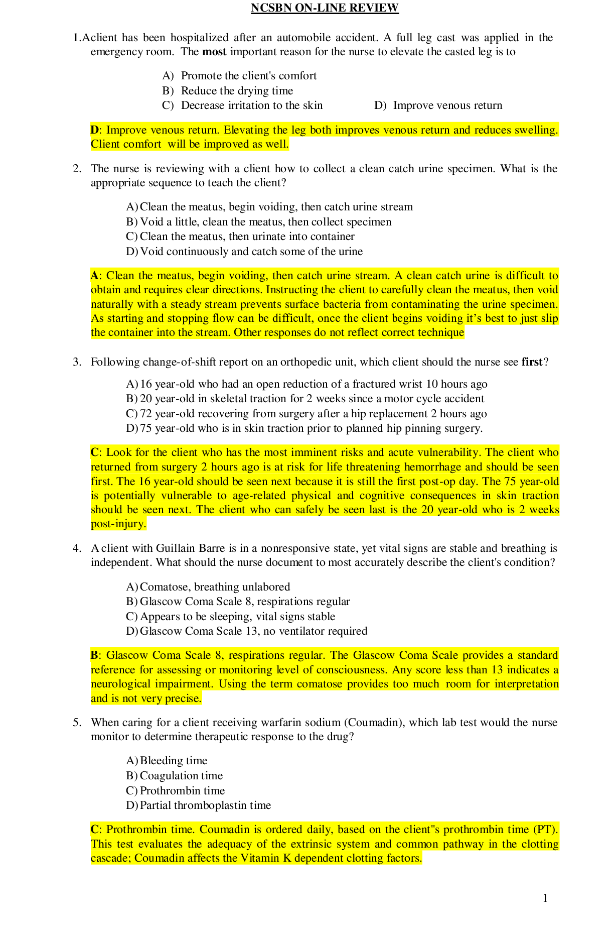 Preview image of POL 166 Test Bank document